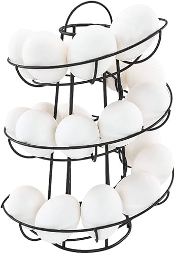 HoveeLuty Rangement De Cuisine Noire Spirale Helter Skelter Oeufs Porte-support Contient Jusqu'à 18 Œufs - Nail Gallerys