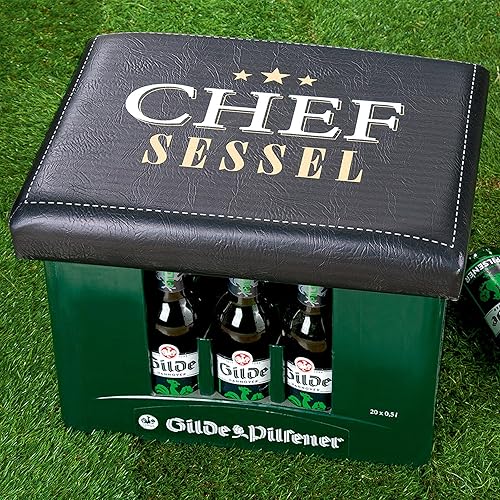 CULT at home Siège de caisse à bière avec dessous de verre - Jeu de mémoire - Coussin pour caisse à bière, caisse à boissons - Tabouret pour balcon et camping - Nail Gallerys