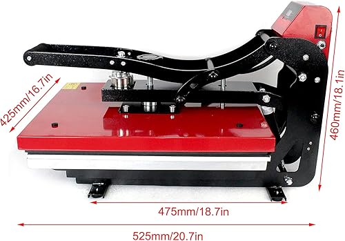 simimasen 40 x 50 cm T-shirt presse de transfert sous vide Impression textile Chauffage Presse de transfert T-shirt DIY Multifonction Machine de transfert de chaleur 0-232 ℃ 220 V - Nail Gallerys