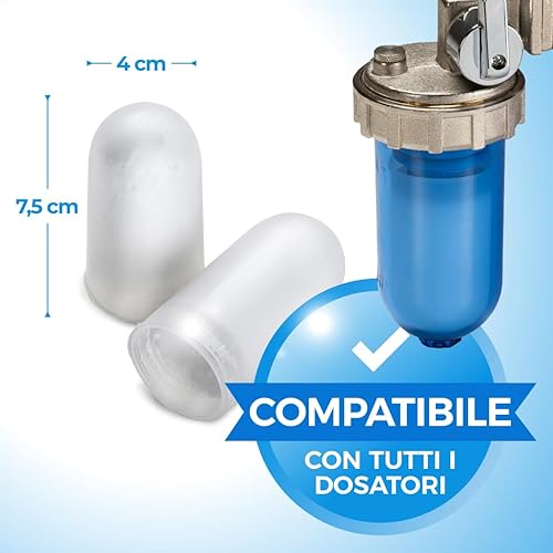 WK - Polyphosphates pour chaudière, recharge universelle de 5 pastilles de poudre concentrée pour filtration d'eau, agit comme anticalcaire et anti-corrosif - Nail Gallerys