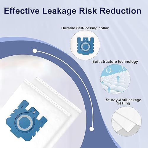 Lot De 6 Sacs Aspirateur Compatibles Avec Miele Gn, AdaptéS à Sac Aspirateur Complete C3, C2,Classic C1,S2 S4 S5 S6 S8, 3d Efficiency Bags + 2 Filtres Moteur + 2 Airclean + 1 Clean Brush - Nail Gallerys