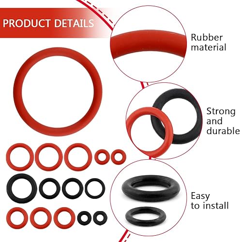AUTUUCKEE Kit d'entretien de joint torique en silicone de 15 pièces - Valve de support de réparation compatible avec Philips - Compatible avec Saeco - Compatible avec DEA - Compatible avec Talea - Nail Gallerys