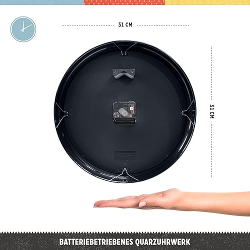 Nostalgic-Art Horloge rétro, Ø 31 cm, Official License Product (OLP), BMW – Tachometer – Idée de Cadeau pour Fans de BMW, décoration Murale Cuisine, Design Vintage - Nail Gallerys