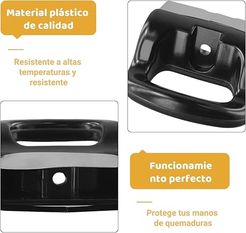 Drhomeam Poignées latérales résistantes à la chaleur pour autocuiseur vapeur Sauce Outils de cuisine en Bakélite + Métal, Noir, 3 litres - Nail Gallerys