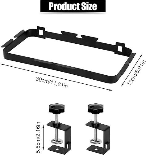 NQEUEPN 30 x 15 cm Support Sac Poubelle, Support suspension crochet sac poubelle acier inoxydable pinces Fixation Support Sac Poubelle Stable pour Armoire, Camping, Camping-Car, Salle de Bain - Nail Gallerys