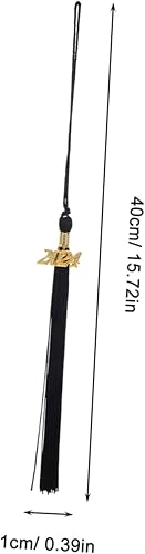 Gadpiparty Graduation Cap Glands Charme De Photo De Casquette De Graduation Décorations De Chapeaux De Grade Glands De Chapeau Diplôme De Maternelle Pour Noir Polyester Rouge - Nail Gallerys