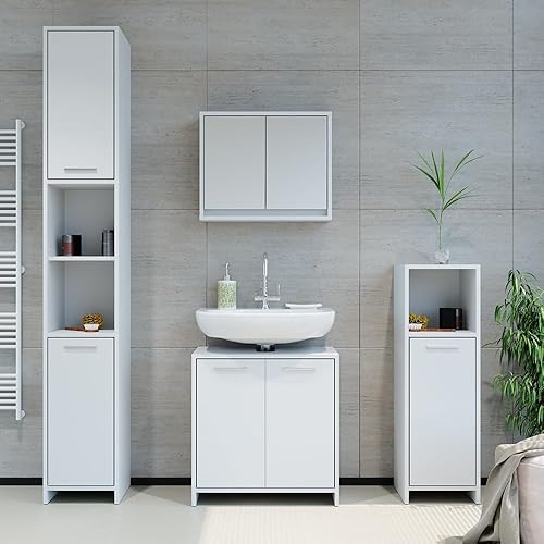 Vicco Armoire de Toilette Mila, Blanc, 55 x 45 cm - Nail Gallerys