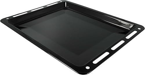 vhbw - Plaque de four noire, émaillée, revêtement anti-adhérence compatible avec Bosch HLN42-Serie, HLN42xxxxxx - 46 x 36,6 x 3,2 cm - Nail Gallerys