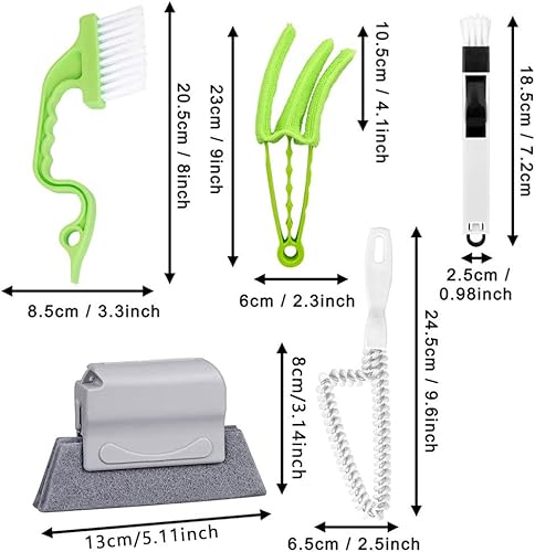 DAGORD Lot de 10 Brosse Nettoyage Fenetre Brosse Rainure Fenetre Brosse de Nettoyage Rail Fenetre Outil de Nettoyage de Rainure 2 en 1 pour Salle de Bain de Cuisine - Nail Gallerys