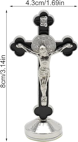 Missmisq Statue De Jésus Christ en Croix, Figurine Jesus on Crosses Religious Ornament, Jésus Christ Croix Statue Figurine Décor pour Voiture Maison, Statues Religieuses De Table en Métal - Nail Gallerys
