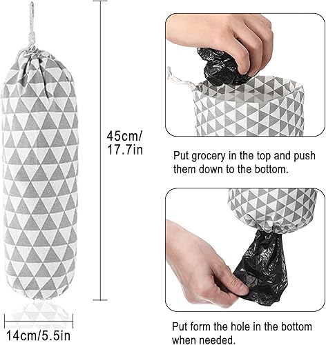 VIKSAUN 2 Pièces Support de Sac en Plastique Sac d'épicerie Support de Stockage Sac à provisions Organisateur et Distributeur Cuisine Salle de Bain Salon Bureau Camping-Car (2 pcs) - Nail Gallerys