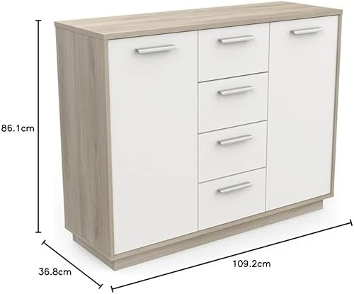 Demeyere Buffet Bas 2 Portes 4 tiroirs Léo - Nail Gallerys