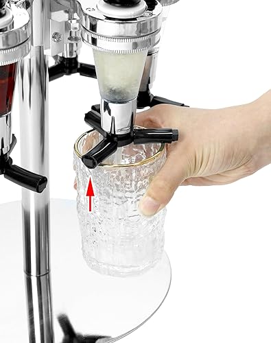 QWORK® Distributeur de tête de Bouteille 6, Support de Distributeur de Boissons, Porte-Bouteilles rotatifs, Alliage d'aluminium, pour Bar, fête - Nail Gallerys