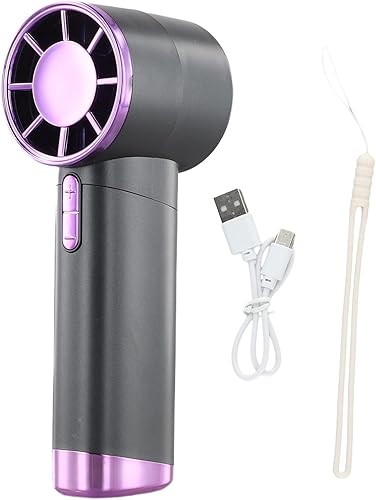 Emiif Ventilateur portable portable avec batterie rechargeable, 100 vitesses réglables et affichage des paramètres LED (beige et blanc) - Nail Gallerys