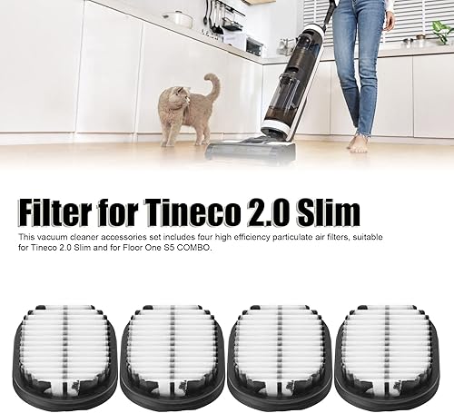 ZJchao Lot de 4 Filtres D'Aspirateur Compacts et Légers à Haute efficacité pour Tineco 2.0 Slim pour Floor One S5 Combo Ensemble de Filtres pour Aspirateur - Nail Gallerys