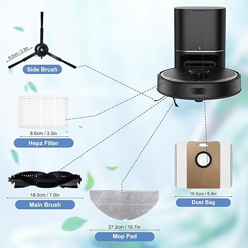 Jegehoyo Kit d'accessoires pour Tapo RV30 Max Plus/Tapo RV30 Max/Tapo RV20 Max Plus/Tapo RV20 Max aspirateur robot - Nail Gallerys