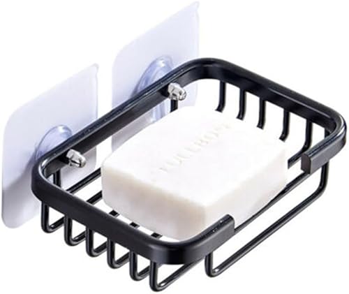 Porte-savon en aluminium à forte ventouse pour salle de bain, douche, baignoire (argent brillant) - Nail Gallerys