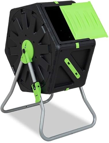Garden Point Composteur de Jardin Rotatif 70 l | Equipé de Trous de Ventilation | Fabriqué en polypropylène et en Acier inoxidable | pour Usage Toute Saison | Protection UV | 74 x 60 x 34 cm - Nail Gallerys