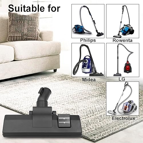 Arcets Brosse d'aspiration universelle 32 mm /35 mm compatible pour Electrolux Rowenta Miele Dirt Devil Brosse adaptée pour moquette ou carrelage avec roues - Nail Gallerys