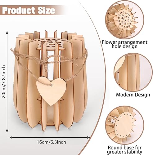 Kaempe Vase pour Fleur 10280 10313, Poteau en Bois pour Bouquet de Fleurs, Tournesol, Flowers, Rose, Orchidee, Botanicals, Tulipes (Style 3) - Nail Gallerys