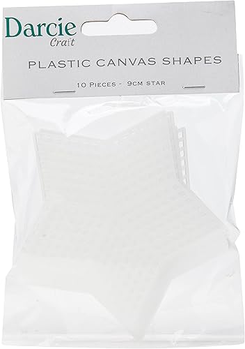 Darice 33069 Canevas Star Plastique Transparent 8,25 x 8,25 x 0,025 cm 10 Pièces - Nail Gallerys