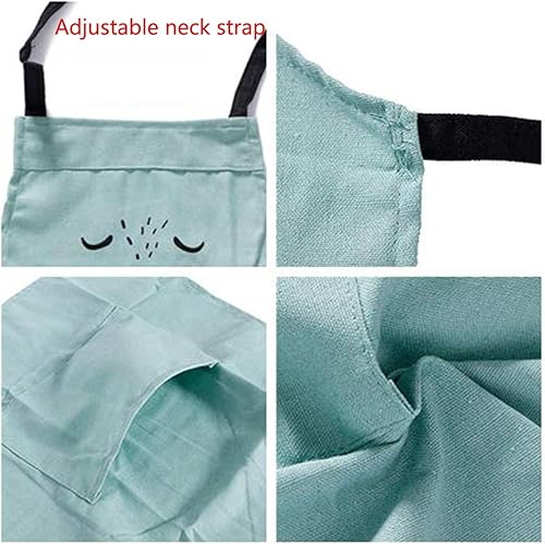 HILLHOME Lot de 2 tabliers en coton réglables pour parents et enfants avec poches, ensemble assorti pour maman et moi, pâtisserie, peinture - Nail Gallerys