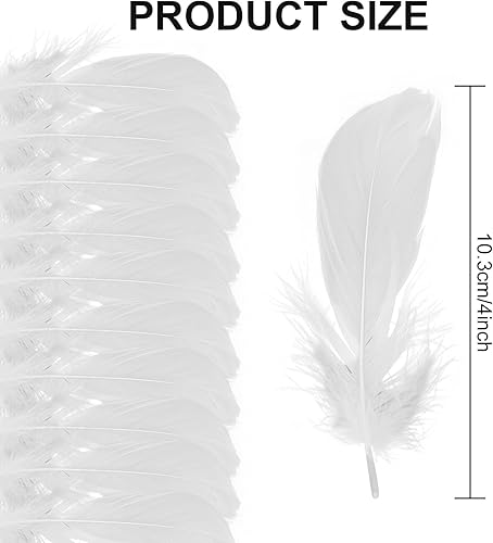 Paquet De 600 Plumes Blanches Artisanales, Plumes Pour Travaux Manuels, Plumes D'Oie Naturelles, Pour Attrape-RêVes, Mariages Et Projets D'Artisanat, Costumes, Sacs, DéCoration De Boucles D'Oreilles - Nail Gallerys