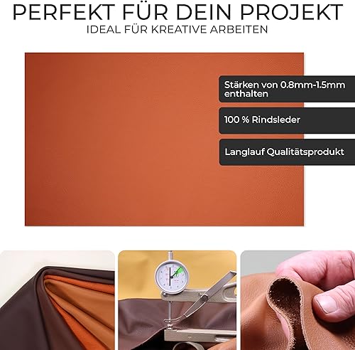 Langlauf Schuhbedarf Morceaux de cuir Taille minimale A4 Marron 1 kg - Nail Gallerys