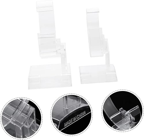 Healeved 2 Pièces Afficher les accessoires base de support de montre présentoir de montre transparent montre présentoir Porte-bijoux stand de bijoux support d'affichage de montre Acrylique - Nail Gallerys
