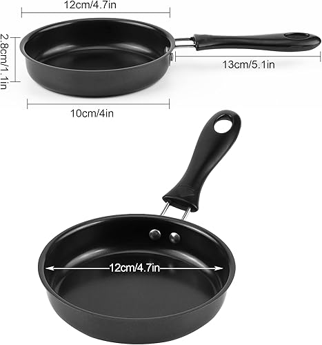 Mini Poêle à Frire Antiadhésive avec Poignée De Sécurité Isolante Pour Frire Œufs, Bacon, Jambon, Steaks et Omelettes - Nail Gallerys
