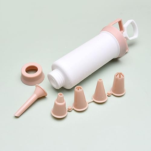 Seringe à Pâtisserie Douilles Seringue à Décorer Buses pour Pâtisseries Donut seringue Gâteau Icing Seringue avec 5 Douilles Décoratrices pour Décoration de Cupcake et Muffins Gâteaux - Nail Gallerys
