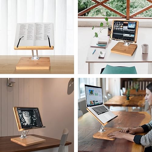 wishacc Support de livre rotatif à 360° pour cuisine, bureau à domicile, ordinateur portable, tablette, Kindle (39,1 x 27,9 cm) - Nail Gallerys