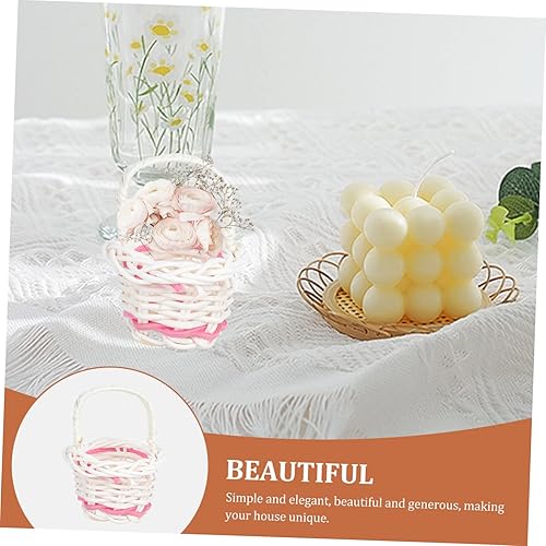 FELTECHELECTR 10 Pièces Mini-panier Panier Organisateur Panier Alimentaire En Osier Panier Darticles Divers Jouets Pour Bébé Panier Miniature Blanche Petite Fille Rotin Petites Pièces - Nail Gallerys