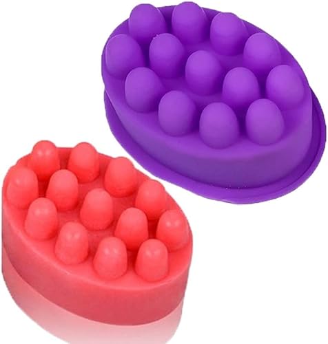 Ericetion Moules De Savon en Silicone, Moules De Savon À Barres De Massage en Silicone, Moules en Silicone pour Fabriquer des Savons, Moules À Savon Faits À Main, Antiadhésif - Nail Gallerys