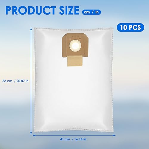 2607432037 Lot de 10 sacs d'aspirateur en non-tissé pour Bosch GAS 35 M AFC/L AFC/L SFC+, Bosch Professional - Nail Gallerys