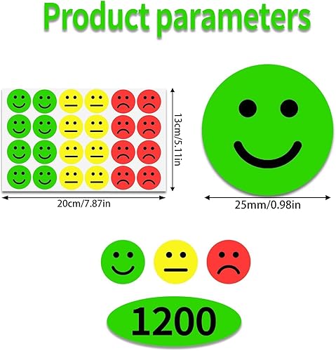 1200pcs Smile Gommettes Autocollantes,Gommettes,Gommettes Enfant,Gomette,Gomettes,Convient Aux Tableaux De Récompenses Des Étudiants, Aux Enseignants Et Aux Autocollants D'artisanat Pour Enfants - Nail Gallerys