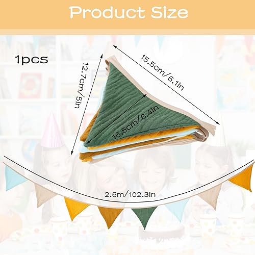 YIZWINS Guirlande Fanions Tissus, 2.6M Guirlande Chambre Enfant Fanion, Bannière Vintage Triangle Bannière Décoration,Décoration de Chambre pour Décoration Chambre Enfant Chambre bébé à Suspendre - Nail Gallerys