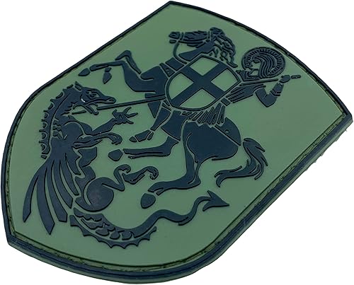 Chevaliers Templiers St George & Croisé Dragon Airsoft PVC Moral Cosplay équipe Patch (Vert) - Nail Gallerys