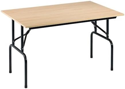 NOWY STYL Tables Pliantes Plateau hêtre L 120 x P 80 cm - Rico - piétement Noir - Nail Gallerys