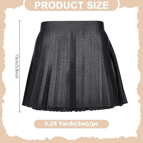 arricraft 3M (3.28 Yards) Bordure à Franges en Similicuir Blanc Couture Artisanat Vêtement Frange Garniture pour Jupes DIY Sacs à Main Artisanat Vêtements Ourlet Décorations - Nail Gallerys