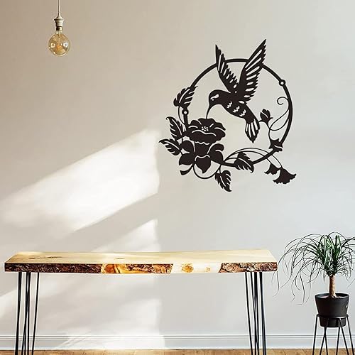 Décoration Murale en Métal Oiseaux, 31cm Colibri Collectant du Ne-ctar Art Mural Moderne, Déco Murale à Suspendre Oiseau pour Cadeau Intérieur Extérieur Maison Jardin Salon Chambre Bureau - Nail Gallerys