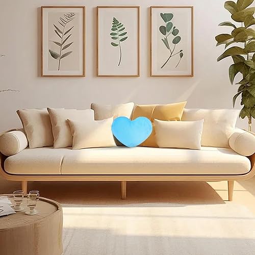Generisch Coussin décoratif en forme de cœur en peluche douce pour la Saint-Valentin, coussin de canapé, décoration en forme de cœur, jouet en peluche, mignon pour amis, enfants, amies - Nail Gallerys