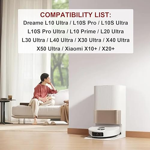 Rechange Serpillières Compatible avec Dreame L10 L20 L30 L40 X30 X40 X50 Ultra/ L10S Pro/ L10S Ultra/ L10S Pro Ultra/ L10 Prime, pour Roborock Qrevo Serie/Saros 10R, pour Mova E30 P50 Ultra (4 Pack) - Nail Gallerys