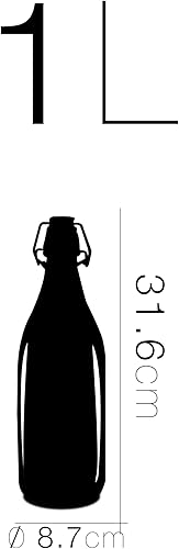 FORNOR 87057 BOUTEILLE CRISTAL AVEC RELIEF 1 L Diam 8,7 x 31,6 cm - Nail Gallerys