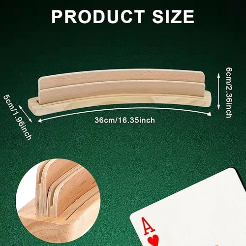 Porte-Cartes à Jouer, Porte-Cartes à Jouer en Bois à 3 étages, Porte-Cartes Enfants, Porte-Cartes Mains Libres, Porte-Cartes à Jouer en Bois pour Enfants, Seniors et Adultes - Nail Gallerys