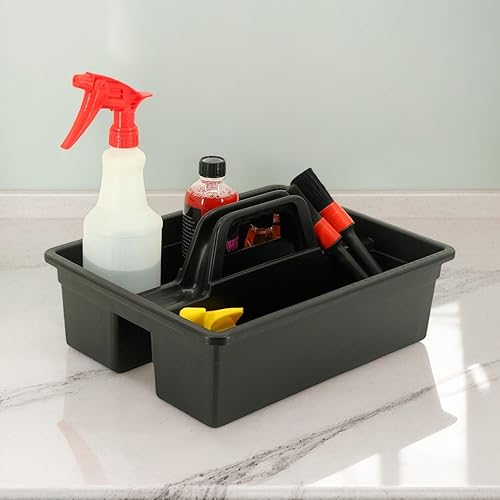 Ahuuen Organisateur De Produits Ménagers | Panier Organisateur De Produits Ménagers Avec Poignée,Organisation De Stockage Maison Pour Buanderie Garage Et Entretien Ménager - Nail Gallerys