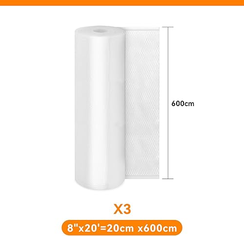 Wevac Lite Sac sous Vide Alimentaire 3 Rouleaux 28x600cm, Gaufrés Rouleau sous Vide sans BPA pour la Conservation des Aliments et Compatible avec n'importe Quelle Scelleuse - Nail Gallerys