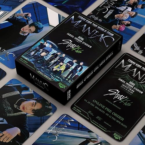 55Pcs Stray Kids Maniac Photocards Stray Kids Merch Lomo Cards Stray Kids 2ND World Tour Maniac Album Cartes Stray Kids Mini Cartes Photo cadeau Fans (stray kids-maniac2) - Nail Gallerys