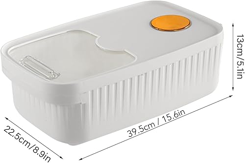 Jenngaoo Récipient de stockage de riz, plastique de grande capacité hermétique avec couvercle, récipient alimentaire pour haricots, céréales, farines, aliments pour animaux domestiques (5kg / 11lb) - Nail Gallerys