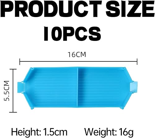 Fiyuer 10 Pièces Plateau Diamond Painting, Organisateur Plateau Peinture Diamant, Empilable Diamond Painting Accessoires pour Peinture Diamant, Transparent - Nail Gallerys